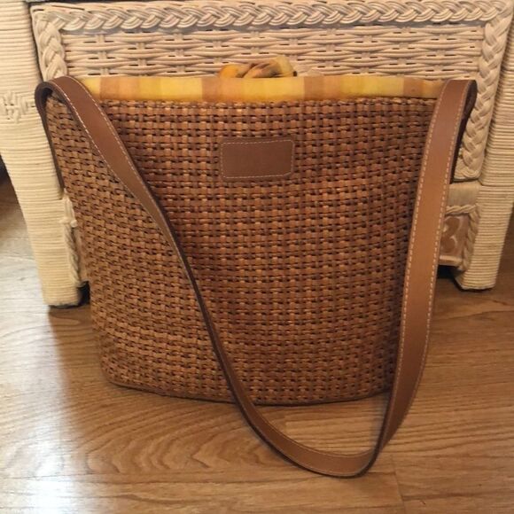 Taiuti purse made in Italy.  Leather trim - Picture 1 of 8